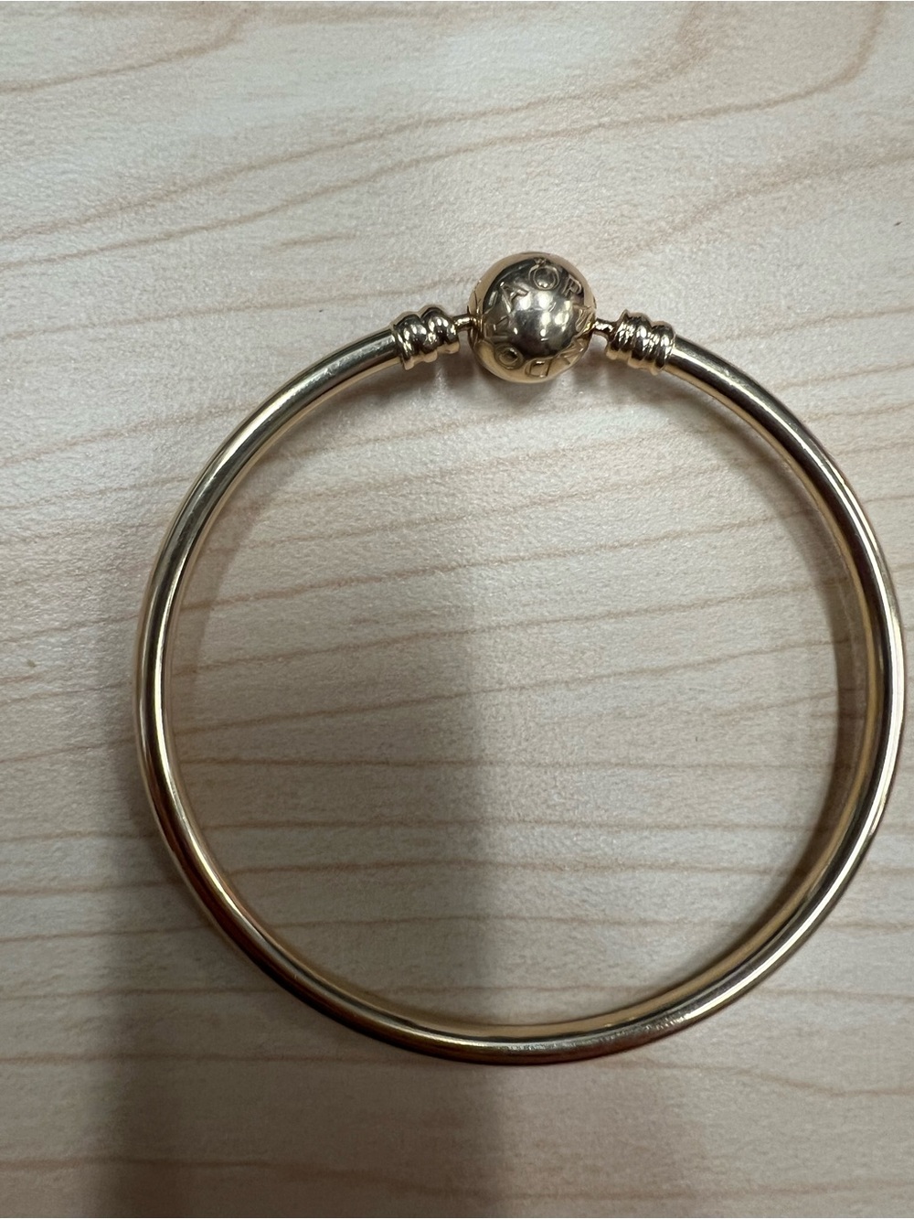Pandora 14k 585 solid gold moment bangle-19cm - 1650cad